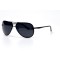 Водительские сонцезащитные очки авиатор 11058 чёрные с чёрной линзой . Photo 1