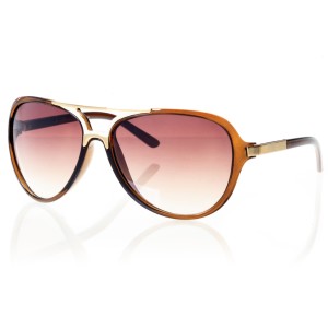 Чоловічі сонцезахисні окуляри 7373 коричневі з коричневою лінзою 
