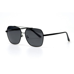 Мужские сонцезащитные очки 10920 чёрные с чёрной линзой 