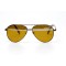 Водительские сонцезащитные очки авиатор 11061 коричневые с жёлтой линзой . Photo 2