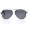 Водительские сонцезащитные очки авиатор 11069 серебряные с чёрной линзой . Photo 2