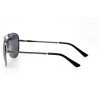 Водительские сонцезащитные очки авиатор 11069 серебряные с чёрной линзой 