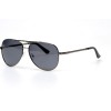 Водительские сонцезащитные очки авиатор 11069 серебряные с чёрной линзой 