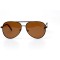 Водительские сонцезащитные очки авиатор 11073 коричневые с коричневой линзой . Photo 2
