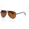 Водительские сонцезащитные очки авиатор 11073 коричневые с коричневой линзой 