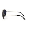 Cонцезахисні окуляри для водіїв авіатор 12091 срібні з чорною лінзою 