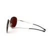 Водительские сонцезащитные очки авиатор 12093 серебряные с коричневой линзой 