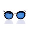 Детские сонцезащитные очки 10439 чёрные с синей линзой 