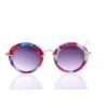 Дитячі сонцезахисні окуляри 10443 принт з фіолетовою лінзою 