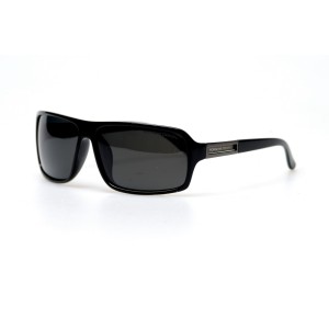 Мужские сонцезащитные очки 10927 чёрные с чёрной линзой 