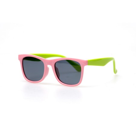 Дитячі сонцезахисні окуляри 10717 рожеві з чорною лінзою 