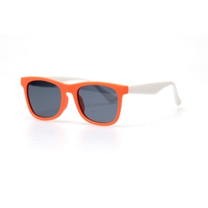Детские сонцезащитные очки 10718 оранжевые с чёрной линзой 