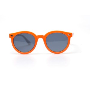 Детские сонцезащитные очки 10723 оранжевые с чёрной линзой 