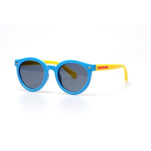 Детские сонцезащитные очки 10726 синие с чёрной линзой 