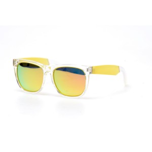 Детские сонцезащитные очки 11030 прозрачные с жёлтой линзой 