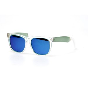 Детские сонцезащитные очки 11032 прозрачные с синей линзой 