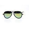 Дитячі сонцезахисні окуляри 11037 чорні з зеленою лінзою 