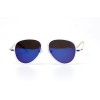 Детские сонцезащитные очки 11038 прозрачные с синей линзой 