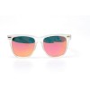 Дитячі сонцезахисні окуляри 11039 білі з рожевою лінзою 
