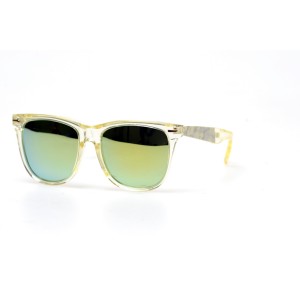 Дитячі сонцезахисні окуляри 11040 прозорі з зеленою лінзою 
