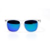Дитячі сонцезахисні окуляри 11047 білі з синьою лінзою 