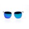 Детские сонцезащитные очки 11047 белые с синей линзой . Photo 2