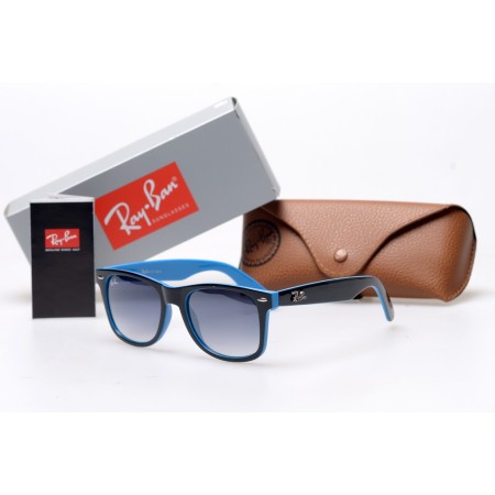 Ray Ban Wayfarer сонцезахисні окуляри 10698 блакитні з блакитною лінзою 