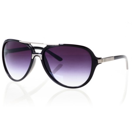 Чоловічі сонцезахисні окуляри 7374 чорні з фіолетовою лінзою 