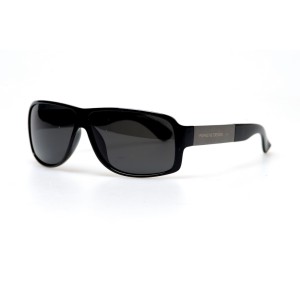 Чоловічі сонцезахисні окуляри 10939 чорні з чорною лінзою 