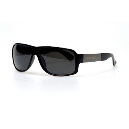 Мужские сонцезащитные очки 10939 чёрные с чёрной линзой 