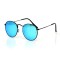 Ray Ban Metal (круглі) сонцезахисні окуляри 9321 чорні з синьоюлінзою . Photo 2