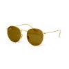 Ray Ban Metal (круглі) сонцезахисні окуляри 12452 золоті з коричневоюлінзою 