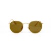 Ray Ban Metal (круглі) сонцезахисні окуляри 12452 золоті з коричневоюлінзою 
