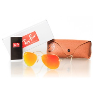 Ray Ban Original сонцезахисні окуляри 7554 золоті з помаранчевою лінзою 