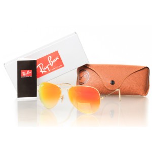 Ray Ban Original сонцезахисні окуляри 7557 золоті з помаранчевою лінзою 