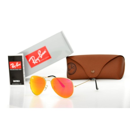 Ray Ban Original сонцезахисні окуляри 9308 золоті з помаранчевою лінзою 