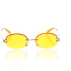 Іміджеві сонцезахисні окуляри 10095 срібні з жовтою лінзою 