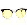 Іміджеві сонцезахисні окуляри 10319 золоті з жовтою лінзою 