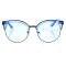 Имиджевые сонцезащитные очки 10320 синие с синей линзой . Photo 2