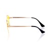 Іміджеві сонцезахисні окуляри 10324 золоті з жовтою лінзою 