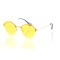 Іміджеві сонцезахисні окуляри 10324 золоті з жовтою лінзою . Photo 1