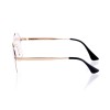 Іміджеві сонцезахисні окуляри 10327 золоті з сірою лінзою 