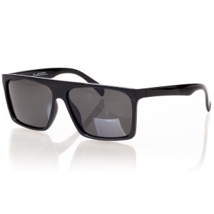 Мужские сонцезащитные очки 7443 чёрные с чёрной линзой 