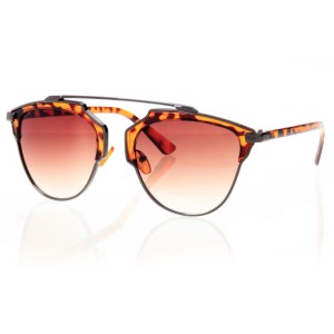 Женские сонцезащитные очки 6925 коричневые с коричневой линзой 
