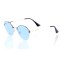 Іміджеві сонцезахисні окуляри 10328 золоті з синьою лінзою . Photo 1