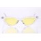 Имиджевые сонцезащитные очки 10331 прозрачные с жёлтой линзой . Photo 2