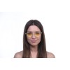 Іміджеві сонцезахисні окуляри 10331 прозорі з жовтою лінзою 