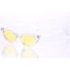 Іміджеві сонцезахисні окуляри 10331 прозорі з жовтою лінзою 
