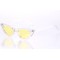 Имиджевые сонцезащитные очки 10331 прозрачные с жёлтой линзой . Photo 1