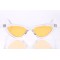 Имиджевые сонцезащитные очки 10332 прозрачные с жёлтой линзой . Photo 2